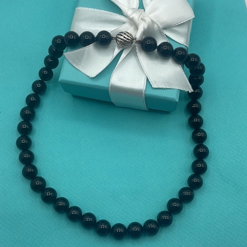 ❤️ Tiffany & Co. Black Onyx Beads Necklace